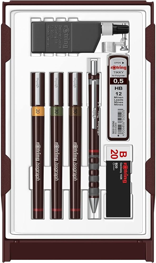 Rotring Isograph Pen Set